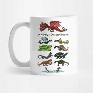 A Variety of Draconic Creatures Mug